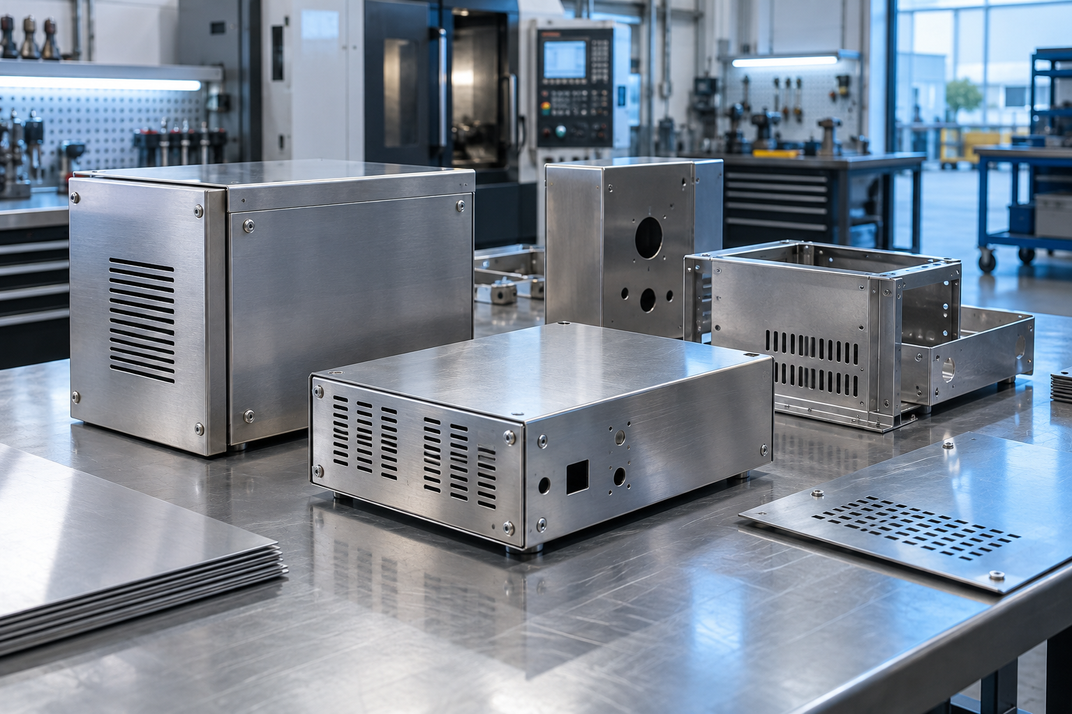 Precision-fabricated stainless steel electronic housings