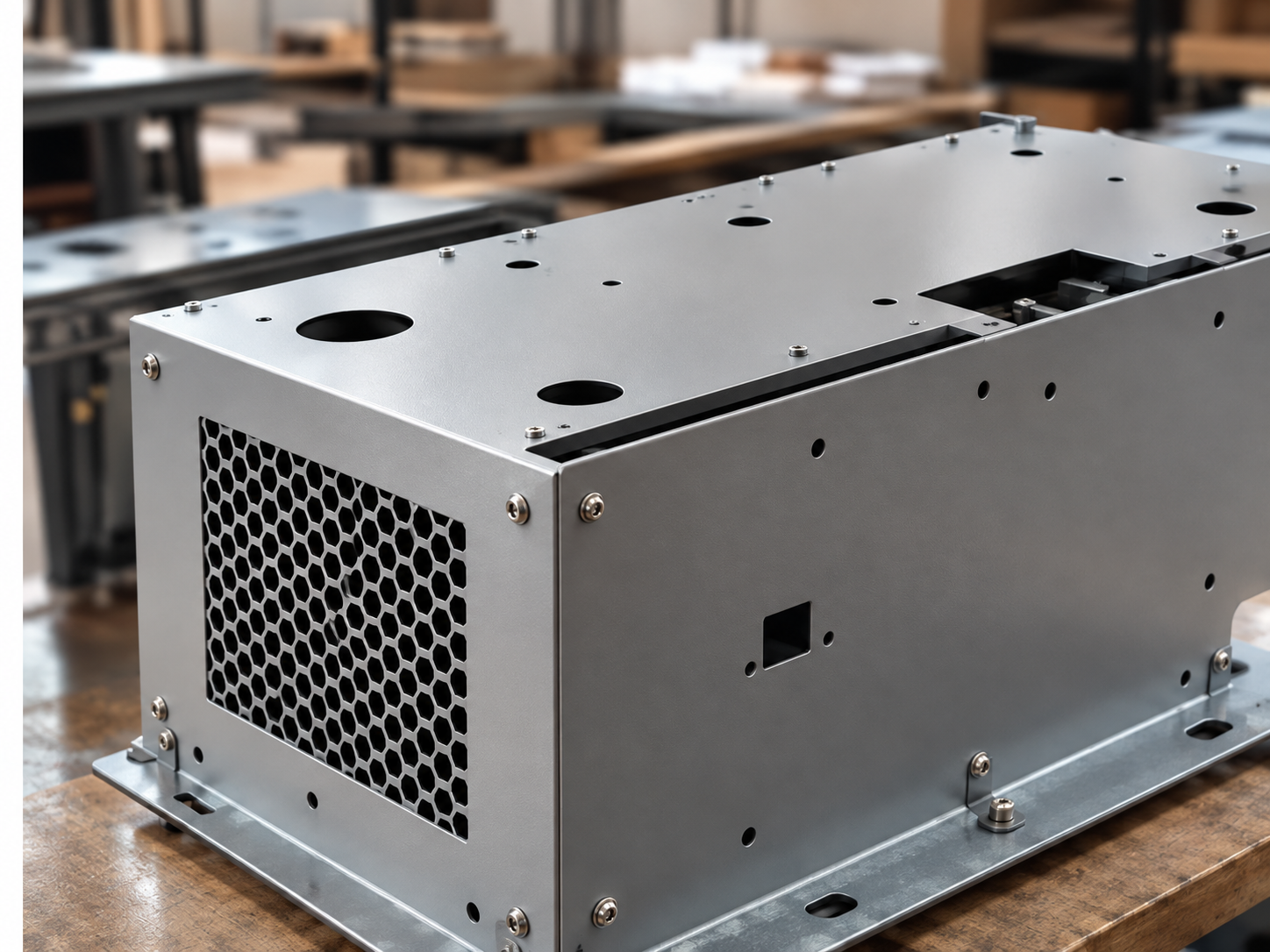 Fabricated electronic equipment housing
